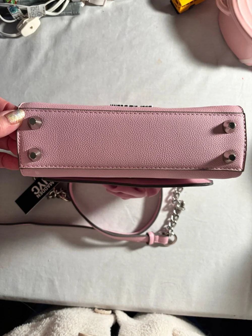 Steve Madden Pink Floral Applique Crossbody Bag